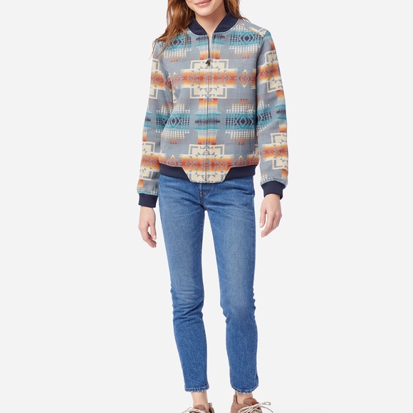 Pendleton Multicolor Patterned Bomber Jacket - Picture 6 of 7